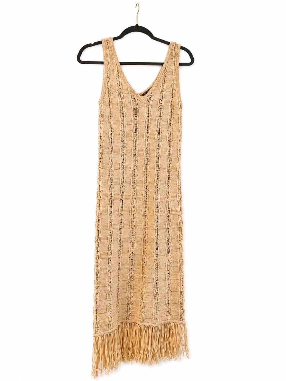 JCREW CROCHET Maxi Dress in Camel